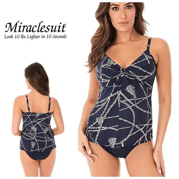 New. Miraclesuit nautical rope tankini top. 8. Normally $126 - Picture 9 of 12
